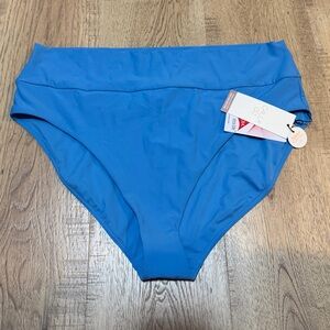 Calia Tummy Control Blue High-Waisted Bikini Bottoms